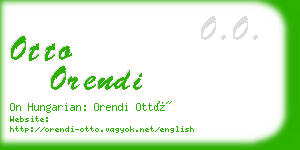 otto orendi business card